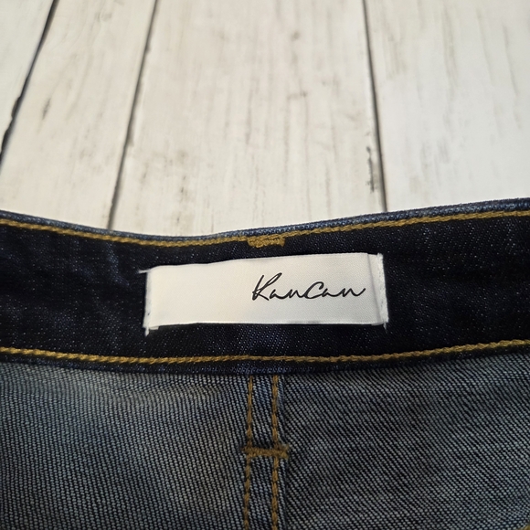 KanCan Midnight Blue Frayed Jean Shorts - Picture 9 of 10